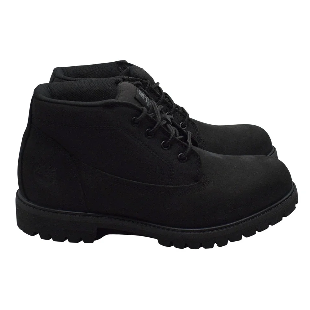 Timberland Heritage Mid Lace Chukka Boot Men's‎ 9 Black Nubuck TB0A431HW05 NEW